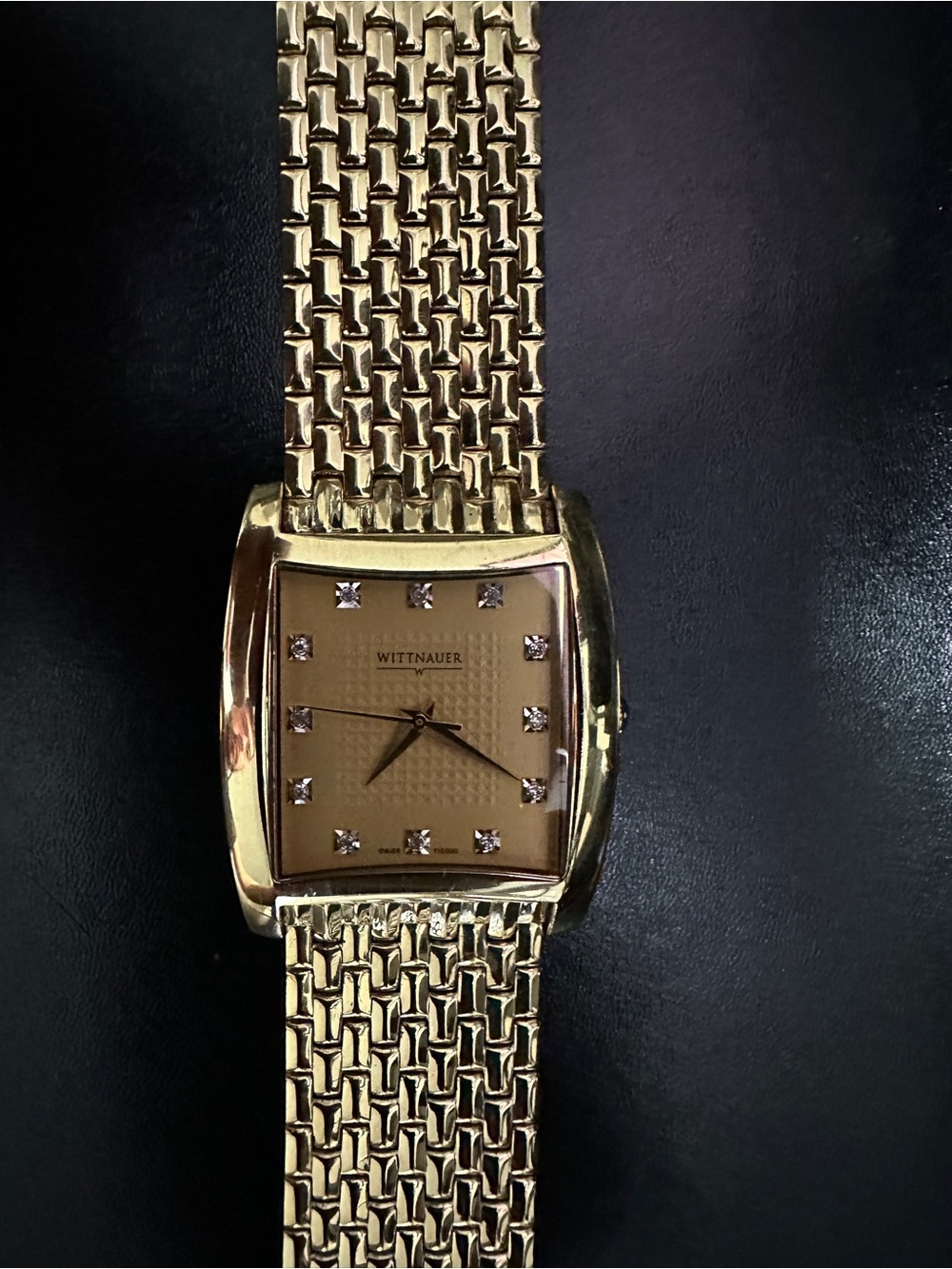 Wittnauer Gold Tone Crystal Dial Watch | Men’s | New Battery Needed